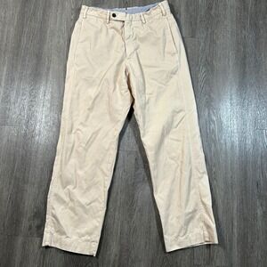 Sid Mashburn Sport Trouser Size 30X28 Beige Cotton Twill Chino Pants Made Italy